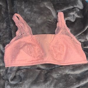Light Pink Lace Bralette - L